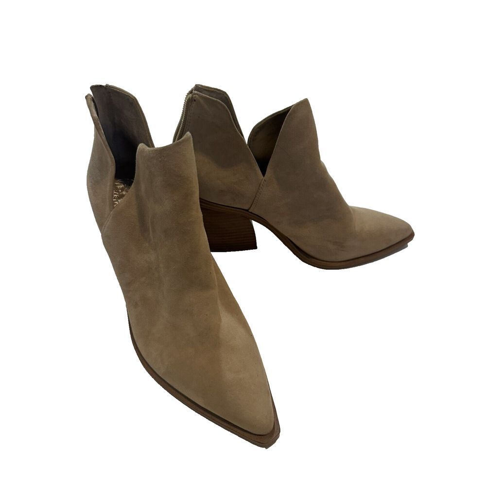 Vince Camuto‎ Gigietta Women Ankle Boots Tan Suede Zip Size 9 Medium